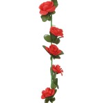 vidaXL Ghirlande de flori de Crăciun, 6 buc., roșu, 240 cm vidaXL Ghirlande de flori de Crăciun, 6 buc., roșu, 240 cm