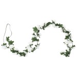 vidaXL Ghirlande de flori de Crăciun, 6 buc., alb, 240 cm vidaXL Ghirlande de flori de Crăciun, 6 buc., alb, 240 cm