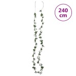 vidaXL Ghirlande de flori de Crăciun, 6 buc., alb, 240 cm vidaXL Ghirlande de flori de Crăciun, 6 buc., alb, 240 cm