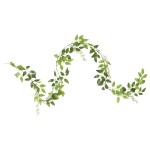 vidaXL Ghirlande de flori de Crăciun, 6 buc., alb, 200 cm vidaXL Ghirlande de flori de Crăciun, 6 buc., alb, 200 cm