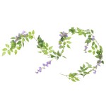 vidaXL Ghirlande de flori de Crăciun, 6 buc., violet, 200 cm vidaXL Ghirlande de flori de Crăciun, 6 buc., violet, 200 cm