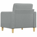vidaXL Fotoliu canapea, gri deschis, 60 cm, material textil