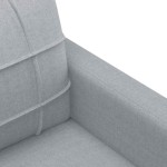 vidaXL Fotoliu canapea, gri deschis, 60 cm, material textil
