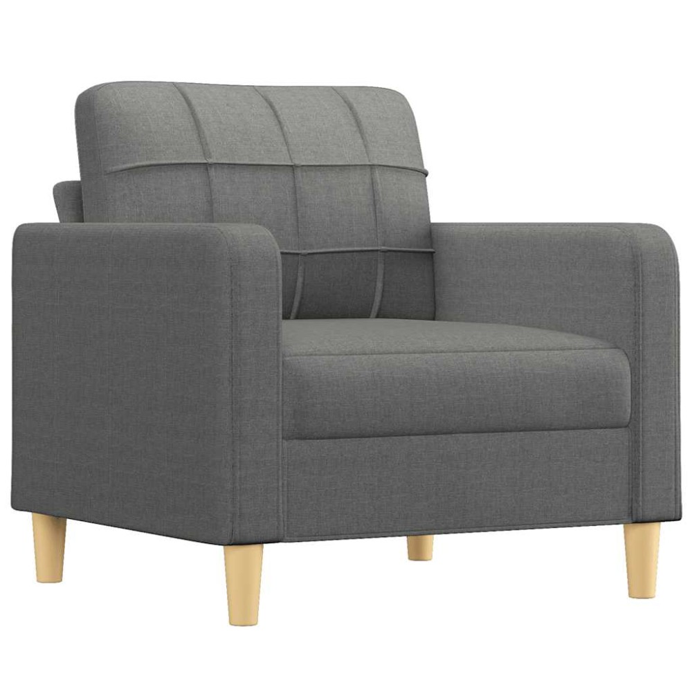 vidaXL Fotoliu canapea, gri închis, 60 cm, material textil