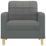 vidaXL Fotoliu canapea, gri închis, 60 cm, material textil