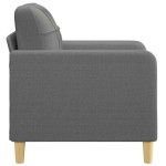 vidaXL Fotoliu canapea, gri închis, 60 cm, material textil
