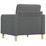 vidaXL Fotoliu canapea, gri închis, 60 cm, material textil