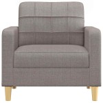 vidaXL Fotoliu canapea, gri taupe, 60 cm, material textil