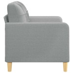 vidaXL Canapea cu 2 locuri, gri deschis, 120 cm, material textil