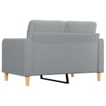 vidaXL Canapea cu 2 locuri, gri deschis, 120 cm, material textil