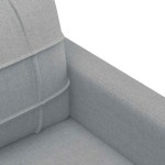 vidaXL Canapea cu 2 locuri, gri deschis, 120 cm, material textil