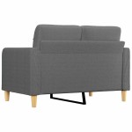 vidaXL Canapea cu 2 locuri, gri închis, 120 cm, material textil