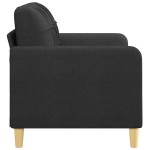 vidaXL Canapea cu 2 locuri, negru, 120 cm, material textil vidaXL Canapea cu 2 locuri, negru, 120 cm, material textil