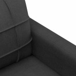vidaXL Canapea cu 2 locuri, negru, 120 cm, material textil vidaXL Canapea cu 2 locuri, negru, 120 cm, material textil