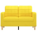 vidaXL Canapea cu 2 locuri, galben deschis, 120 cm, material textil