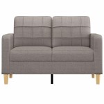 vidaXL Canapea cu 2 locuri, gri taupe, 120 cm, material textil vidaXL Canapea cu 2 locuri, gri taupe, 120 cm, material textil