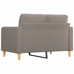 vidaXL Canapea cu 2 locuri, gri taupe, 120 cm, material textil vidaXL Canapea cu 2 locuri, gri taupe, 120 cm, material textil