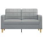 vidaXL Canapea cu 2 locuri, gri deschis, 140 cm, material textil vidaXL Canapea cu 2 locuri, gri deschis, 140 cm, material textil
