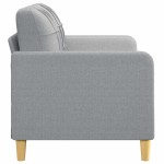 vidaXL Canapea cu 2 locuri, gri deschis, 140 cm, material textil vidaXL Canapea cu 2 locuri, gri deschis, 140 cm, material textil