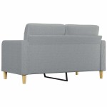 vidaXL Canapea cu 2 locuri, gri deschis, 140 cm, material textil vidaXL Canapea cu 2 locuri, gri deschis, 140 cm, material textil