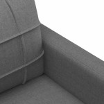 vidaXL Canapea cu 2 locuri, gri închis, 140 cm, material textil