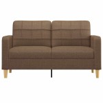 vidaXL Canapea cu 2 locuri, maro, 140 cm, material textil vidaXL Canapea cu 2 locuri, maro, 140 cm, material textil