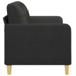 vidaXL Canapea cu 2 locuri, negru, 140 cm, material textil