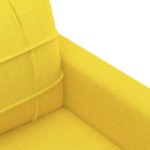 vidaXL Canapea cu 2 locuri, galben deschis, 140 cm, material textil vidaXL Canapea cu 2 locuri, galben deschis, 140 cm, material textil