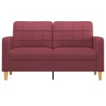 vidaXL Canapea cu 2 locuri, roșu vin, 140 cm, material textil