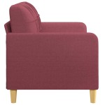 vidaXL Canapea cu 2 locuri, roșu vin, 140 cm, material textil