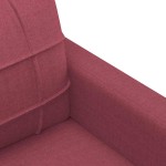 vidaXL Canapea cu 2 locuri, roșu vin, 140 cm, material textil
