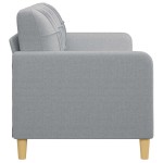 vidaXL Canapea cu 3 locuri, gri deschis, material 180CM textil