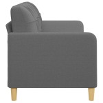 vidaXL Canapea cu 3 locuri, gri închis, 180 cm, material textil vidaXL Canapea cu 3 locuri, gri închis, 180 cm, material textil