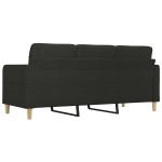 vidaXL Canapea cu 3 locuri, negru, 180 cm, material textil