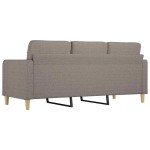 vidaXL Canapea cu 3 locuri, taupe, 180 cm, material textil