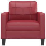 vidaXL Canapea de o persoană, roșu vin, 60 cm, piele ecologică vidaXL Canapea de o persoană, roșu vin, 60 cm, piele ecologică