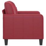 vidaXL Canapea de o persoană, roșu vin, 60 cm, piele ecologică vidaXL Canapea de o persoană, roșu vin, 60 cm, piele ecologică