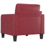 vidaXL Canapea de o persoană, roșu vin, 60 cm, piele ecologică vidaXL Canapea de o persoană, roșu vin, 60 cm, piele ecologică