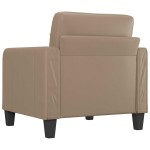 vidaXL Canapea de o persoană, cappuccino, 60 cm, piele ecologică vidaXL Canapea de o persoană, cappuccino, 60 cm, piele ecologică