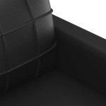 vidaXL Canapea cu 2 locuri, negru, 120 cm, piele ecologică