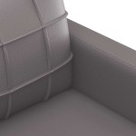vidaXL Canapea cu 2 locuri, gri, 120 cm, piele ecologică