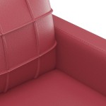 vidaXL Canapea cu 2 locuri, roșu vin, 140 cm, piele ecologică