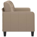 vidaXL Canapea cu 2 locuri, cappuccino, 140 cm, piele ecologică