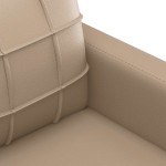 vidaXL Canapea cu 2 locuri, cappuccino, 140 cm, piele ecologică