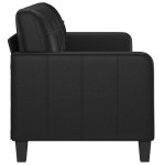 vidaXL Canapea cu 3 locuri, negru, 180 cm, piele ecologică vidaXL Canapea cu 3 locuri, negru, 180 cm, piele ecologică