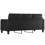 vidaXL Canapea cu 3 locuri, negru, 180 cm, piele ecologică vidaXL Canapea cu 3 locuri, negru, 180 cm, piele ecologică