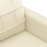 vidaXL Canapea cu 3 locuri, crem, 180 cm, piele ecologică vidaXL Canapea cu 3 locuri, crem, 180 cm, piele ecologică