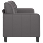 vidaXL Canapea cu 3 locuri, gri, 180 cm, piele ecologică vidaXL Canapea cu 3 locuri, gri, 180 cm, piele ecologică
