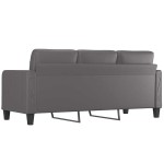 vidaXL Canapea cu 3 locuri, gri, 180 cm, piele ecologică vidaXL Canapea cu 3 locuri, gri, 180 cm, piele ecologică