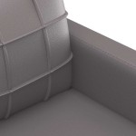 vidaXL Canapea cu 3 locuri, gri, 180 cm, piele ecologică vidaXL Canapea cu 3 locuri, gri, 180 cm, piele ecologică